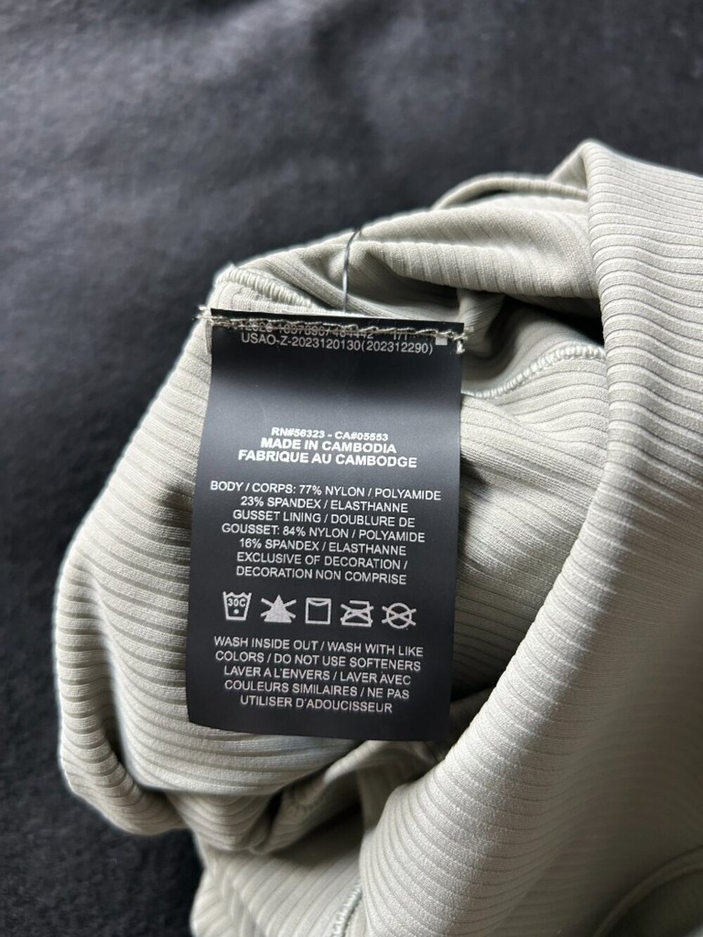 Nike Zenvy Leggings Womens Small High Rise 7/8 Dri-FIT Infinalon Ribbed Gray NWT - Picture 12 of 12